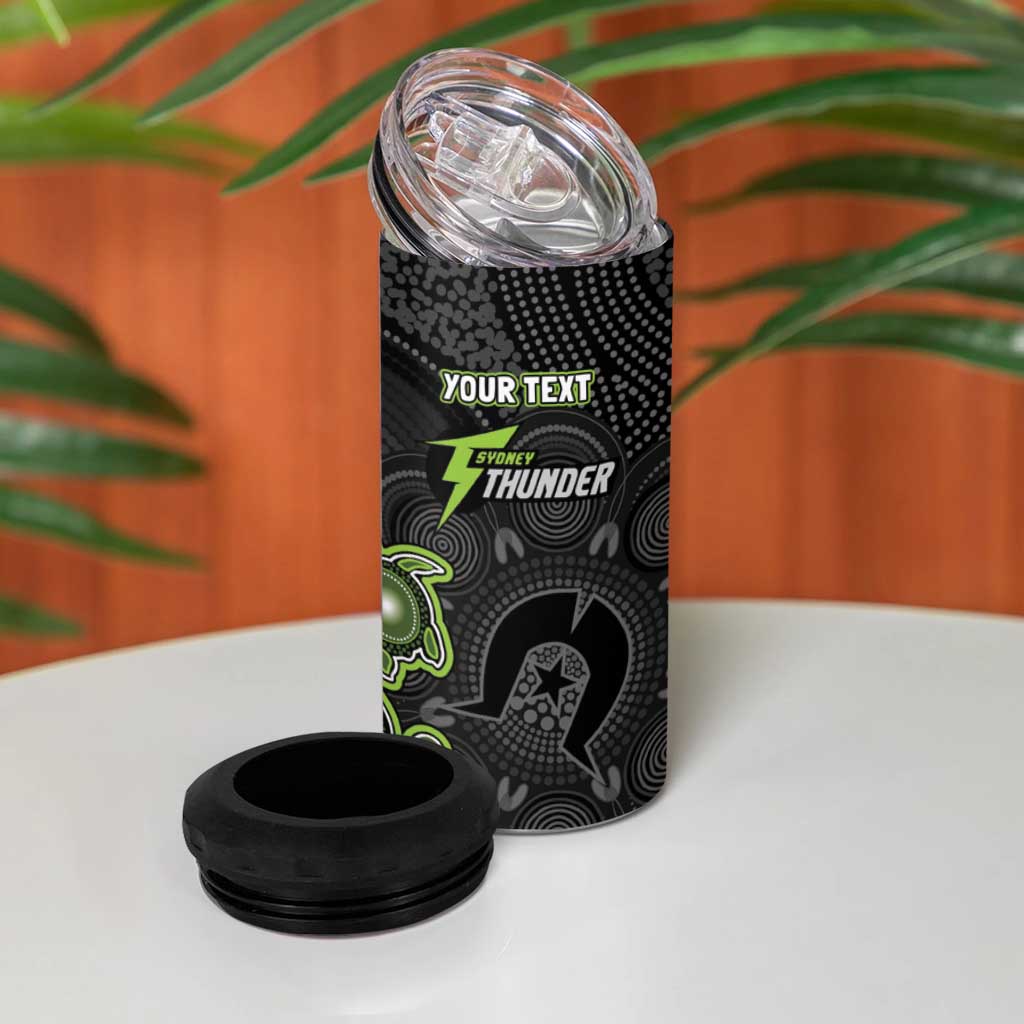 Personalised Sydney Thunder NAIDOC Week 2026 4 in 1 Can Cooler Tumbler Sea Turtles Aboriginal Art