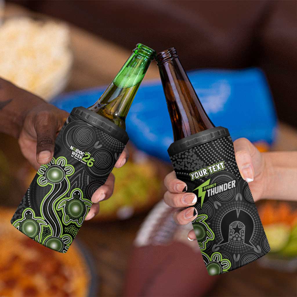 Personalised Sydney Thunder NAIDOC Week 2026 4 in 1 Can Cooler Tumbler Sea Turtles Aboriginal Art