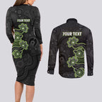 Personalised Sydney Thunder NAIDOC Week 2026 Couples Matching Long Sleeve Bodycon Dress and Long Sleeve Button Shirt Sea Turtles Aboriginal Art