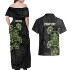 Personalised Sydney Thunder NAIDOC Week 2026 Couples Matching Off Shoulder Maxi Dress and Hawaiian Shirt Sea Turtles Aboriginal Art