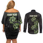 Personalised Sydney Thunder NAIDOC Week 2026 Couples Matching Off Shoulder Short Dress and Long Sleeve Button Shirt Sea Turtles Aboriginal Art