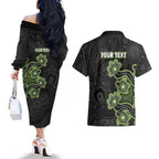 Personalised Sydney Thunder NAIDOC Week 2026 Couples Matching Off The Shoulder Long Sleeve Dress and Hawaiian Shirt Sea Turtles Aboriginal Art