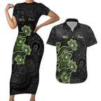 Personalised Sydney Thunder NAIDOC Week 2026 Couples Matching Short Sleeve Bodycon Dress and Hawaiian Shirt Sea Turtles Aboriginal Art