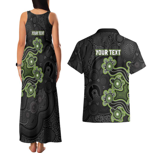 Personalised Sydney Thunder NAIDOC Week 2026 Couples Matching Tank Maxi Dress and Hawaiian Shirt Sea Turtles Aboriginal Art