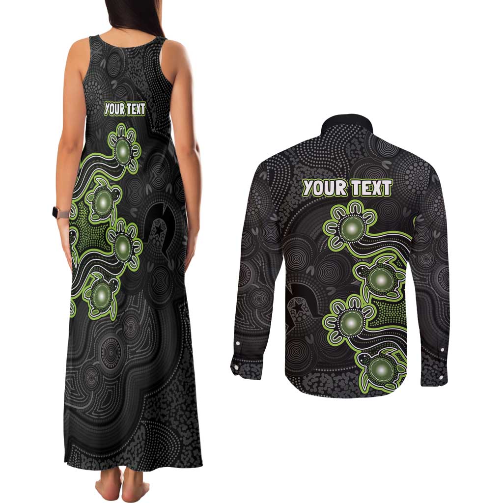 Personalised Sydney Thunder NAIDOC Week 2026 Couples Matching Tank Maxi Dress and Long Sleeve Button Shirt Sea Turtles Aboriginal Art