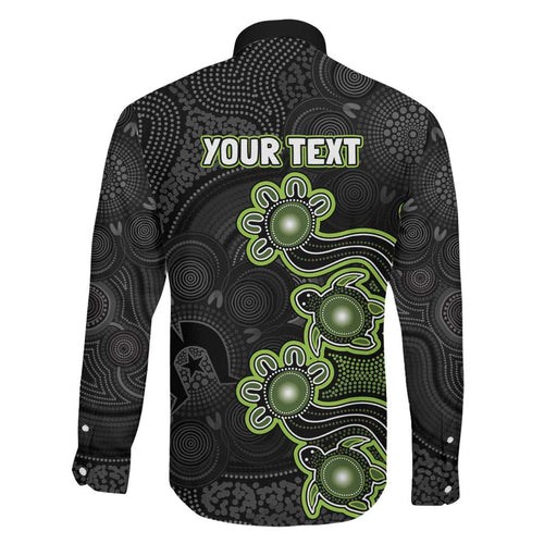 Personalised Sydney Thunder NAIDOC Week 2026 Family Matching Long Sleeve Bodycon Dress and Hawaiian Shirt Sea Turtles Aboriginal Art