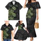 Personalised Sydney Thunder NAIDOC Week 2026 Family Matching Mermaid Dress and Hawaiian Shirt Sea Turtles Aboriginal Art