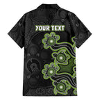 Personalised Sydney Thunder NAIDOC Week 2026 Family Matching Off The Shoulder Long Sleeve Dress and Hawaiian Shirt Sea Turtles Aboriginal Art