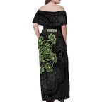 Personalised Sydney Thunder NAIDOC Week 2026 Family Matching Off Shoulder Maxi Dress and Hawaiian Shirt Sea Turtles Aboriginal Art