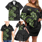 Personalised Sydney Thunder NAIDOC Week 2026 Family Matching Off Shoulder Short Dress and Hawaiian Shirt Sea Turtles Aboriginal Art