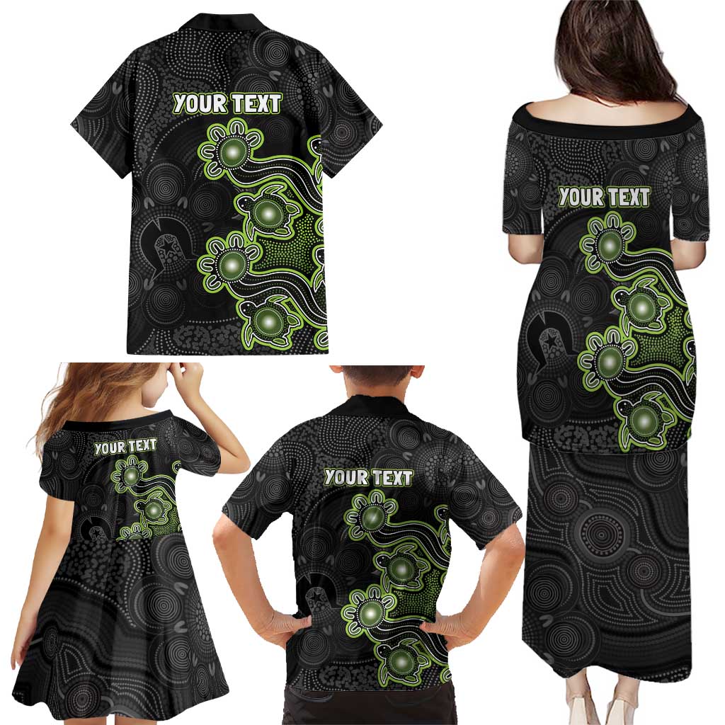 Personalised Sydney Thunder NAIDOC Week 2026 Family Matching Puletasi and Hawaiian Shirt Sea Turtles Aboriginal Art