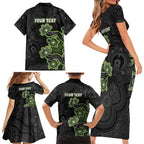 Personalised Sydney Thunder NAIDOC Week 2026 Family Matching Short Sleeve Bodycon Dress and Hawaiian Shirt Sea Turtles Aboriginal Art