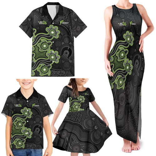 Personalised Sydney Thunder NAIDOC Week 2026 Family Matching Tank Maxi Dress and Hawaiian Shirt Sea Turtles Aboriginal Art
