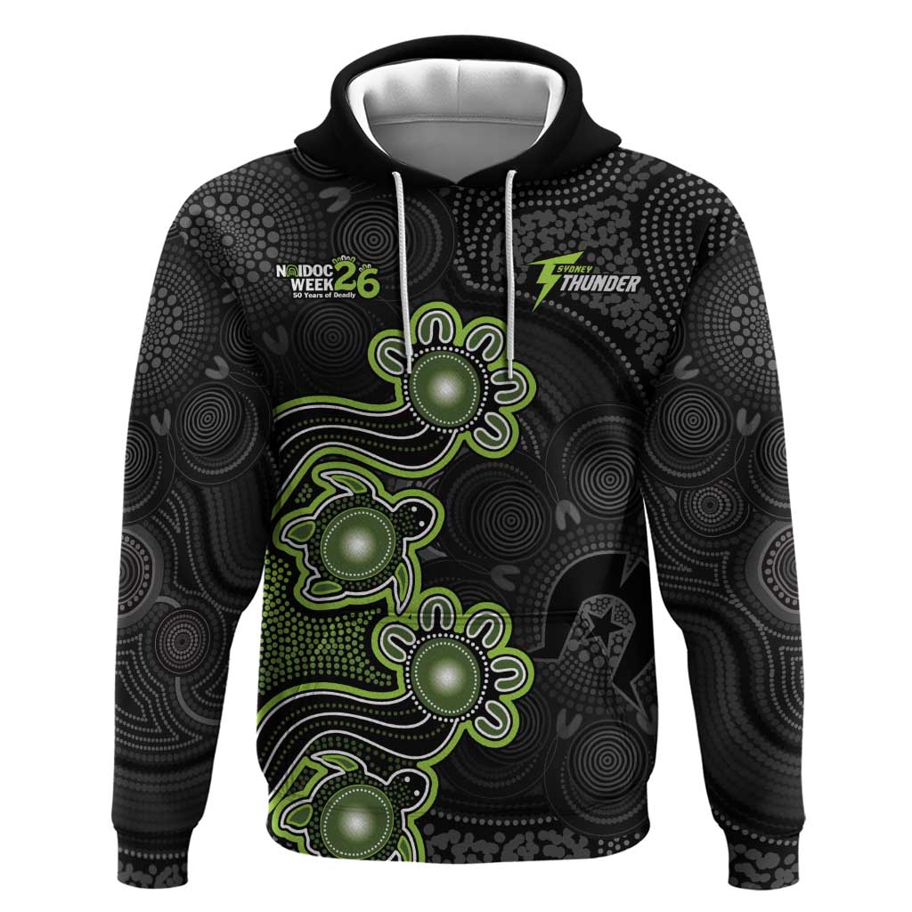 Personalised Sydney Thunder NAIDOC Week 2026 Hoodie Sea Turtles Aboriginal Art