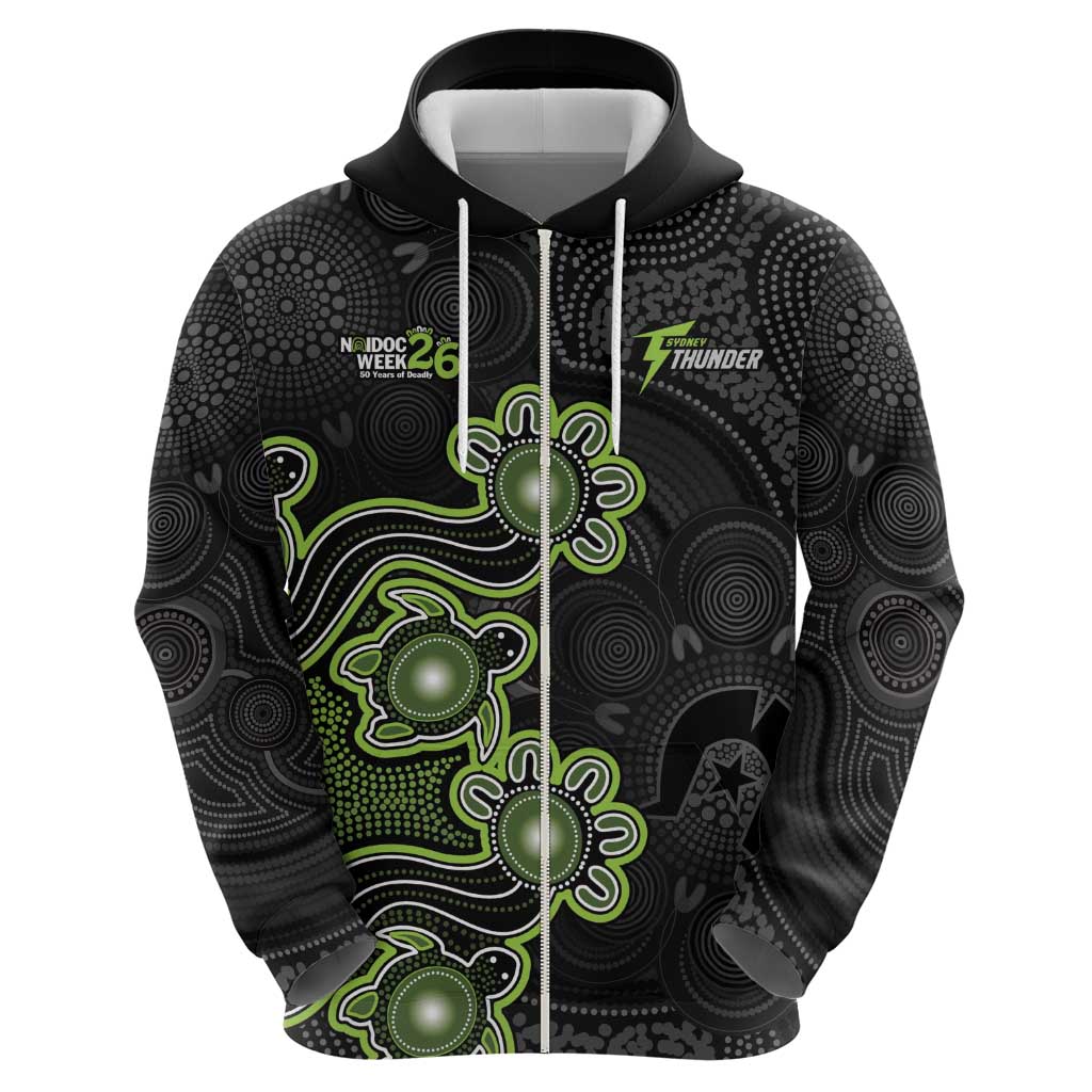 Personalised Sydney Thunder NAIDOC Week 2026 Hoodie Sea Turtles Aboriginal Art