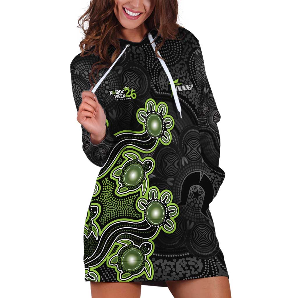 Personalised Sydney Thunder NAIDOC Week 2026 Hoodie Dress Sea Turtles Aboriginal Art