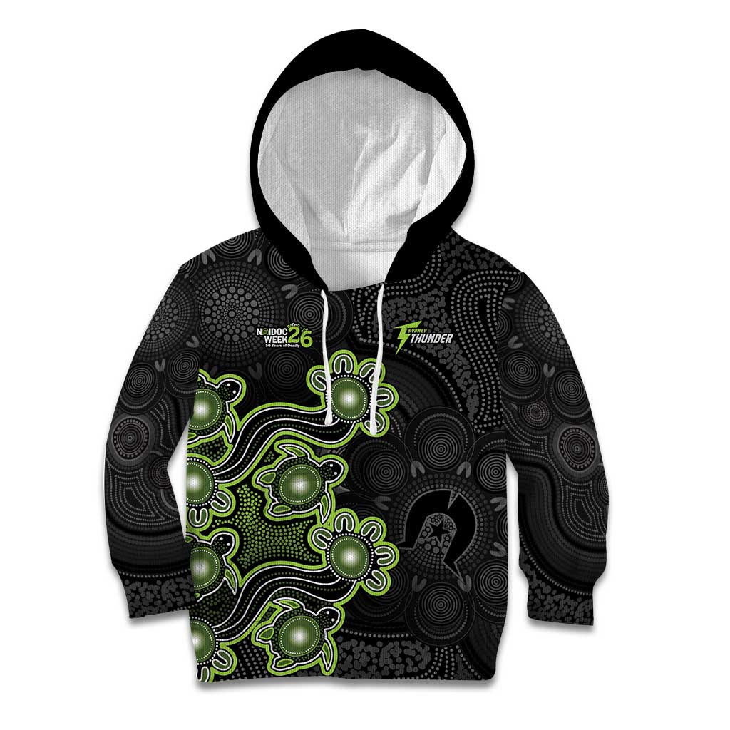 Personalised Sydney Thunder NAIDOC Week 2026 Kid Hoodie Sea Turtles Aboriginal Art
