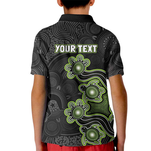 Personalised Sydney Thunder NAIDOC Week 2026 Kid Polo Shirt Sea Turtles Aboriginal Art