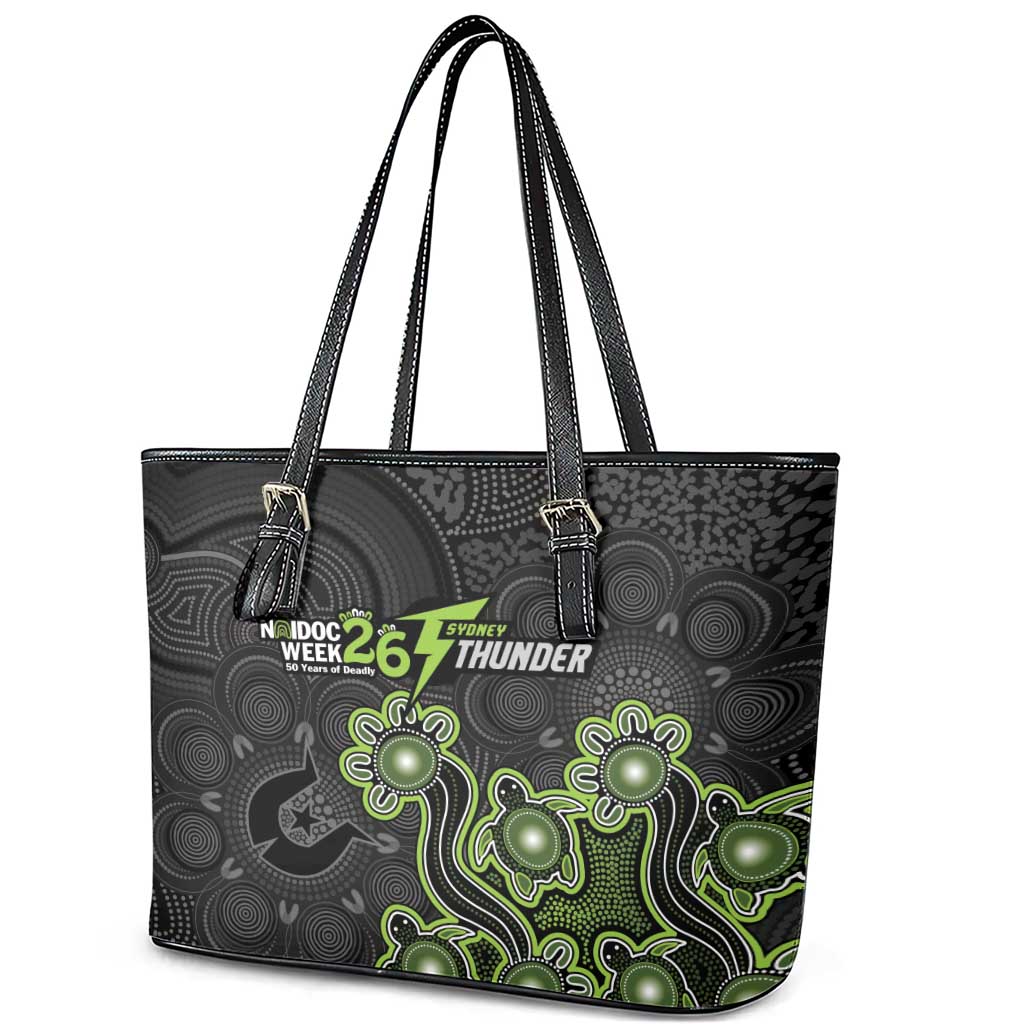 Sydney Thunder NAIDOC Week 2026 Leather Tote Bag Sea Turtles Aboriginal Art