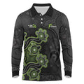 Personalised Sydney Thunder NAIDOC Week 2026 Long Sleeve Polo Shirt Sea Turtles Aboriginal Art
