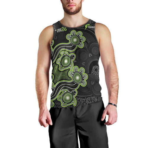 Personalised Sydney Thunder NAIDOC Week 2026 Men Tank Top Sea Turtles Aboriginal Art