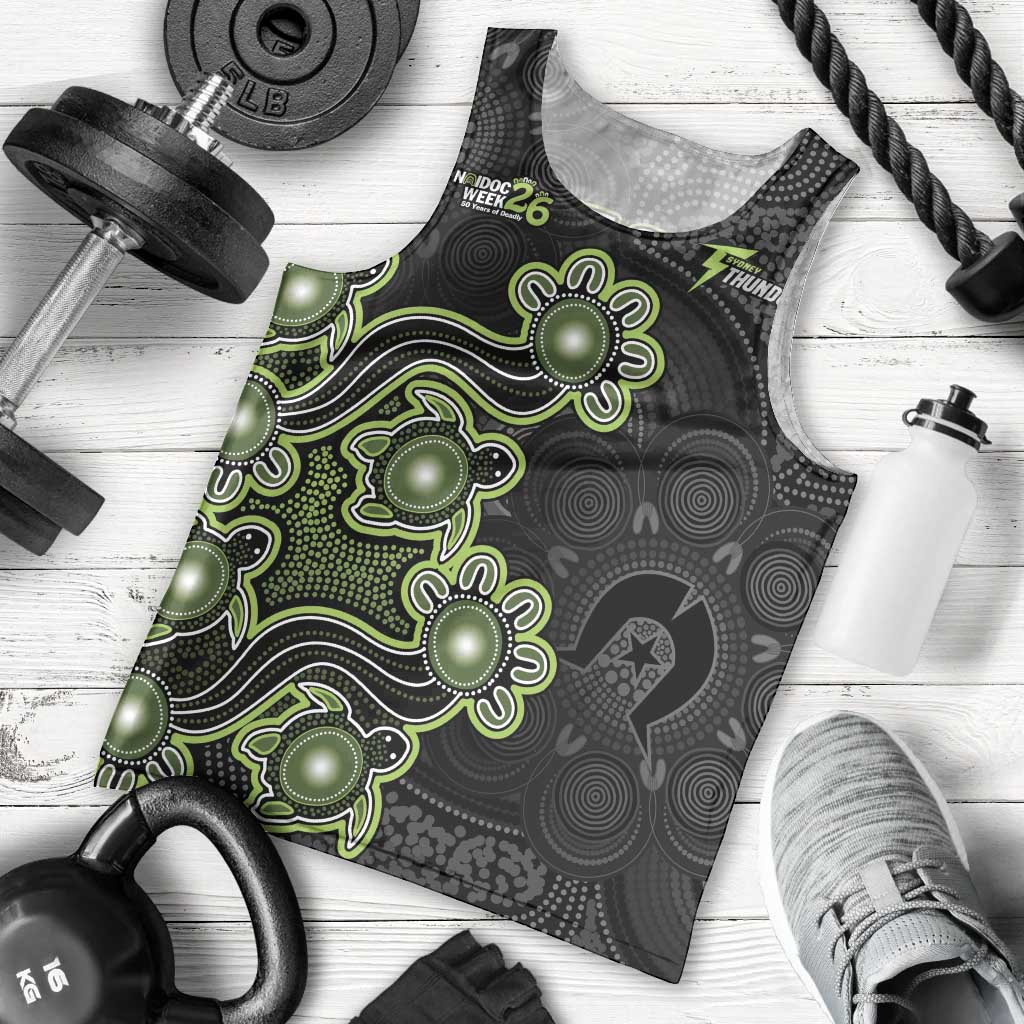 Personalised Sydney Thunder NAIDOC Week 2026 Men Tank Top Sea Turtles Aboriginal Art