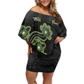 Personalised Sydney Thunder NAIDOC Week 2026 Off Shoulder Short Dress Sea Turtles Aboriginal Art