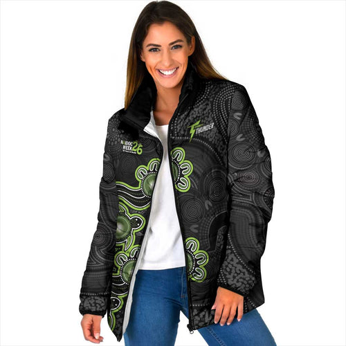 Personalised Sydney Thunder NAIDOC Week 2026 Padded Jacket Sea Turtles Aboriginal Art