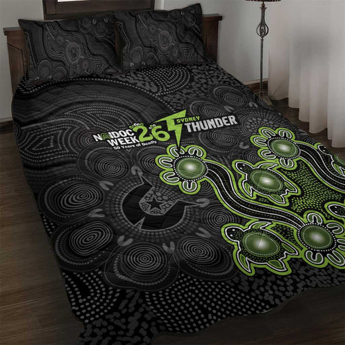 Sydney Thunder NAIDOC Week 2026 Quilt Bed Set Sea Turtles Aboriginal Art