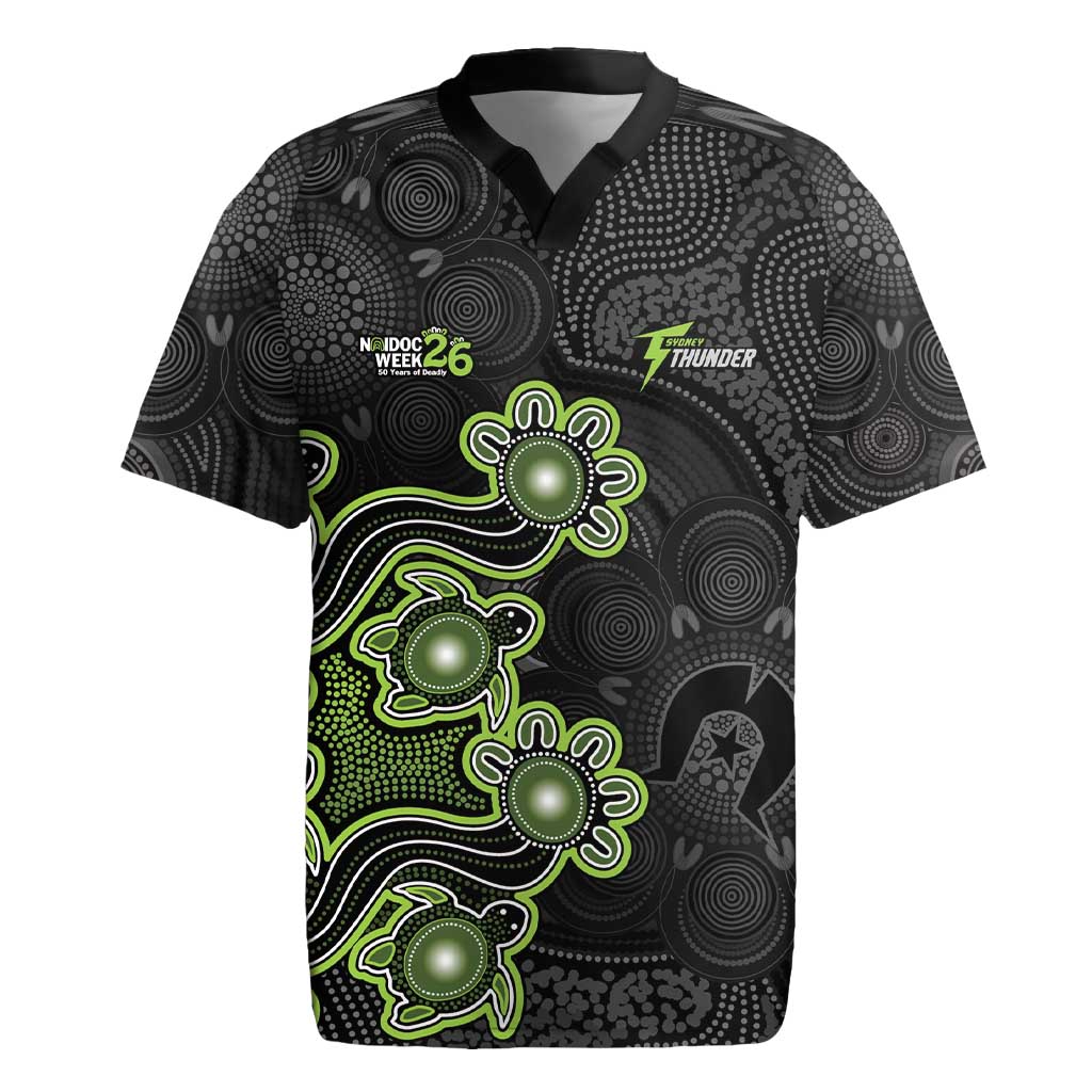 Personalised Sydney Thunder NAIDOC Week 2026 Rugby Jersey Sea Turtles Aboriginal Art