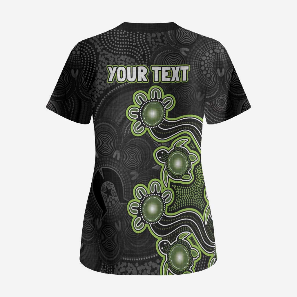 Personalised Sydney Thunder NAIDOC Week 2026 Scrub Top Sea Turtles Aboriginal Art