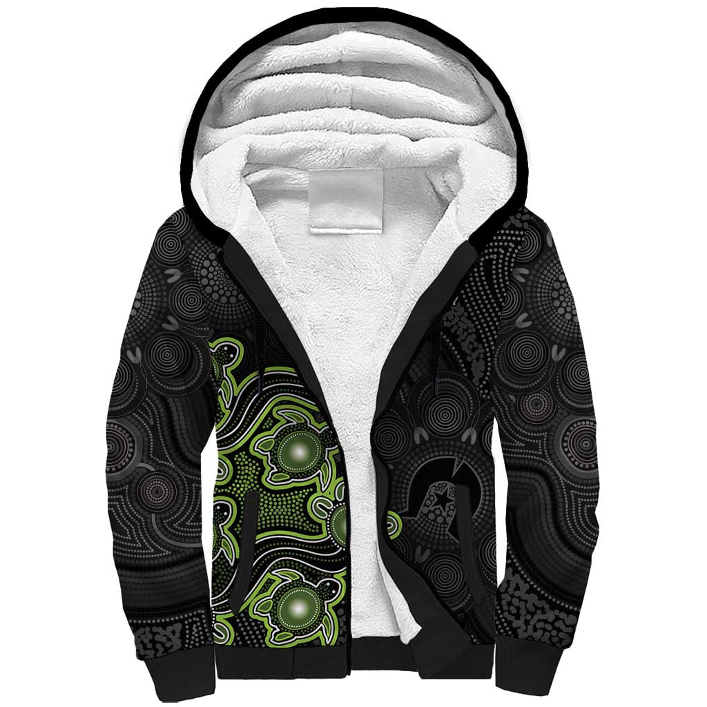 Personalised Sydney Thunder NAIDOC Week 2026 Sherpa Hoodie Sea Turtles Aboriginal Art