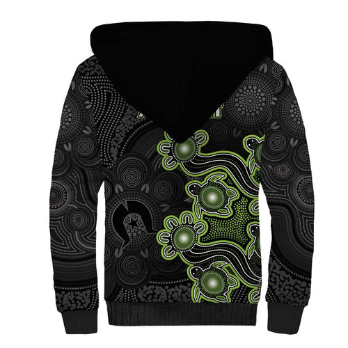 Personalised Sydney Thunder NAIDOC Week 2026 Sherpa Hoodie Sea Turtles Aboriginal Art