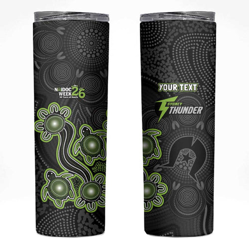 Personalised Sydney Thunder NAIDOC Week 2026 Skinny Tumbler Sea Turtles Aboriginal Art