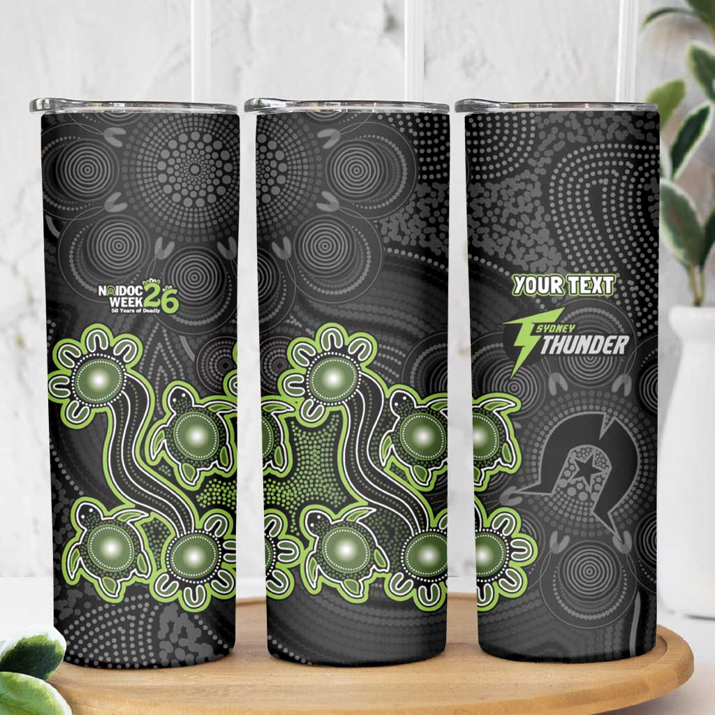 Personalised Sydney Thunder NAIDOC Week 2026 Skinny Tumbler Sea Turtles Aboriginal Art