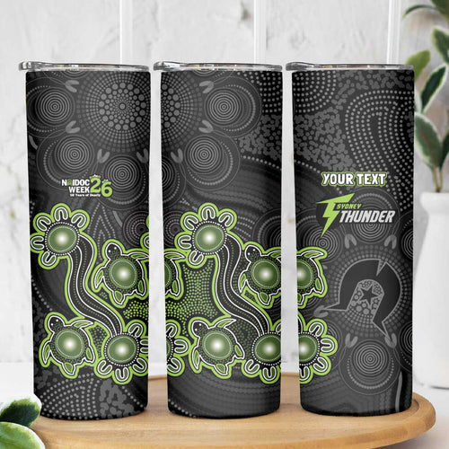 Personalised Sydney Thunder NAIDOC Week 2026 Skinny Tumbler Sea Turtles Aboriginal Art