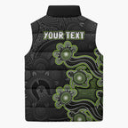 Personalised Sydney Thunder NAIDOC Week 2026 Sleeveless Puffer Jacket Sea Turtles Aboriginal Art