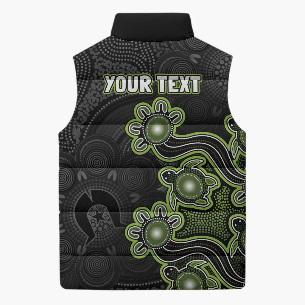 Personalised Sydney Thunder NAIDOC Week 2026 Sleeveless Puffer Jacket Sea Turtles Aboriginal Art