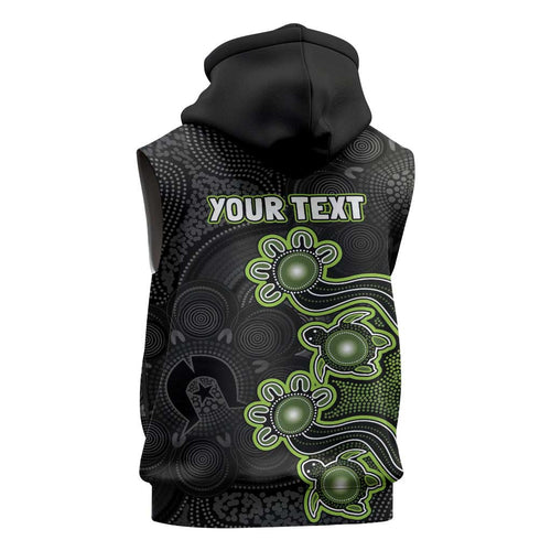 Personalised Sydney Thunder NAIDOC Week 2026 Sleeveless Zip Hoodie Sea Turtles Aboriginal Art