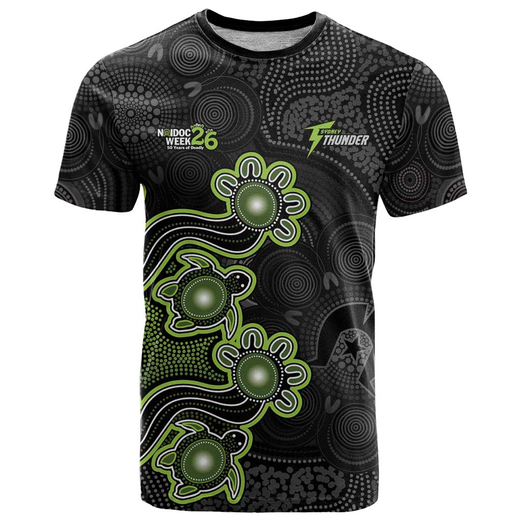Personalised Sydney Thunder NAIDOC Week 2026 T Shirt Sea Turtles Aboriginal Art