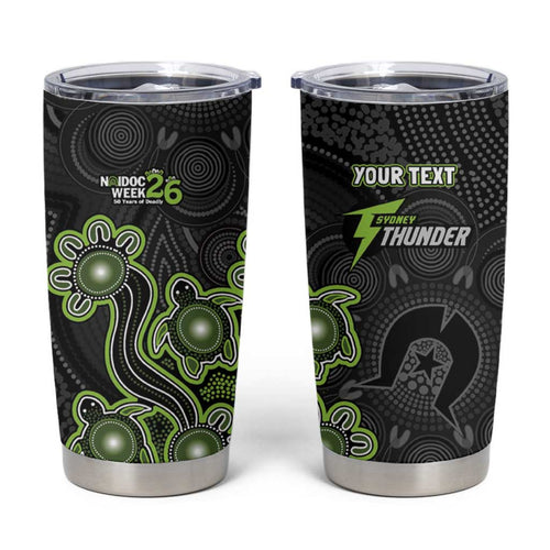 Personalised Sydney Thunder NAIDOC Week 2026 Tumbler Cup Sea Turtles Aboriginal Art