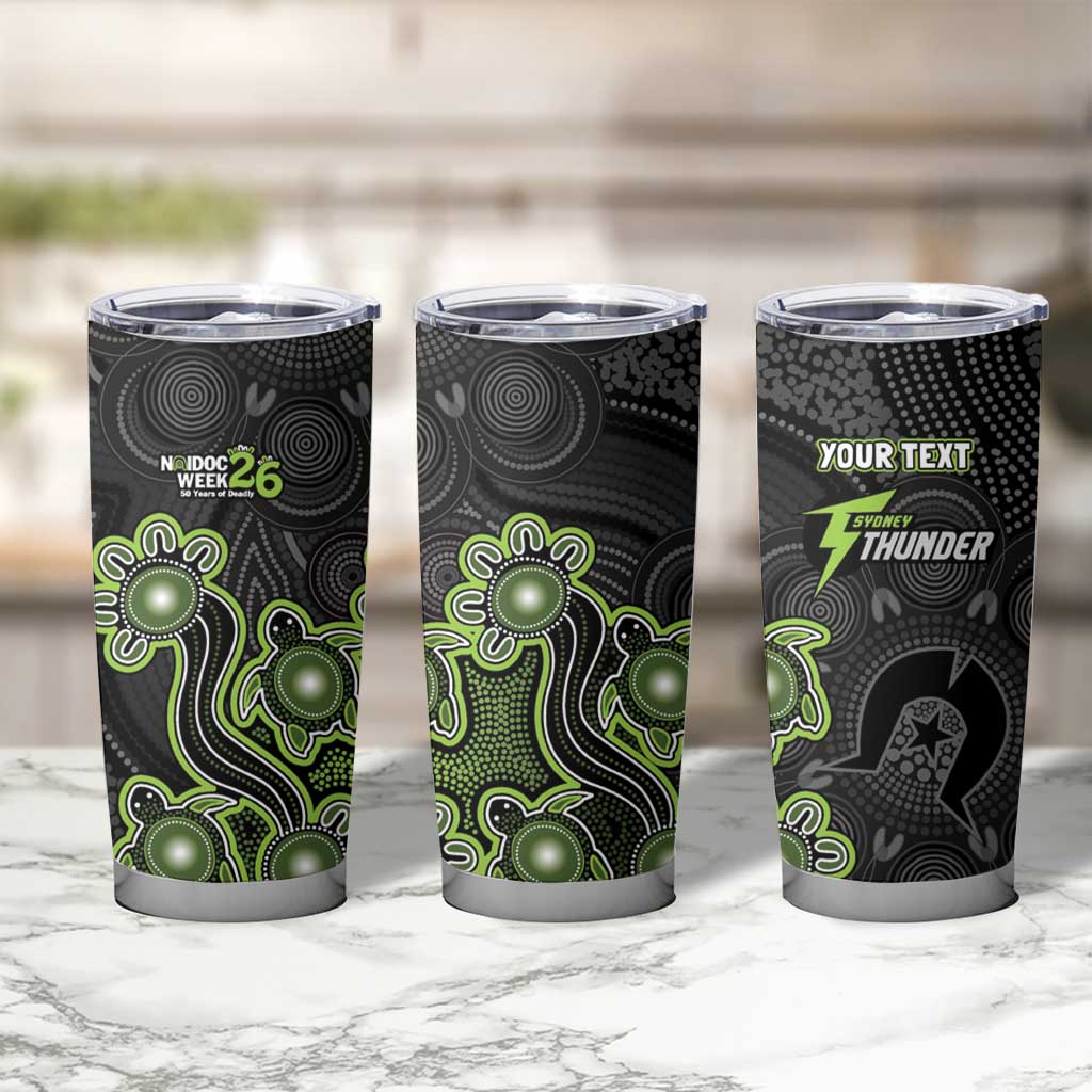 Personalised Sydney Thunder NAIDOC Week 2026 Tumbler Cup Sea Turtles Aboriginal Art