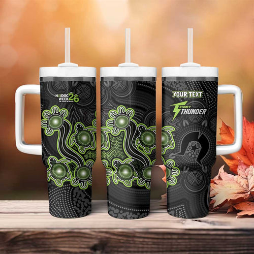 Personalised Sydney Thunder NAIDOC Week 2026 Tumbler With Handle Sea Turtles Aboriginal Art