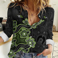 Personalised Sydney Thunder NAIDOC Week 2026 Women Casual Shirt Sea Turtles Aboriginal Art