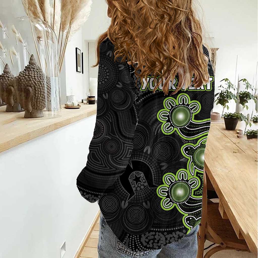 Personalised Sydney Thunder NAIDOC Week 2026 Women Casual Shirt Sea Turtles Aboriginal Art