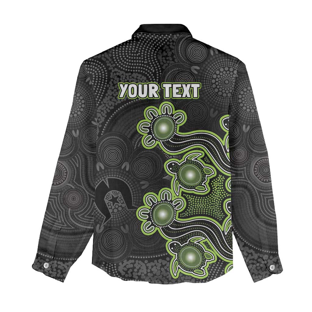 Personalised Sydney Thunder NAIDOC Week 2026 Women Casual Shirt Sea Turtles Aboriginal Art