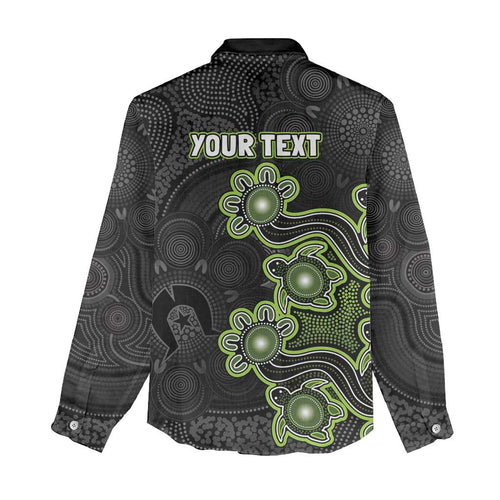 Personalised Sydney Thunder NAIDOC Week 2026 Women Casual Shirt Sea Turtles Aboriginal Art