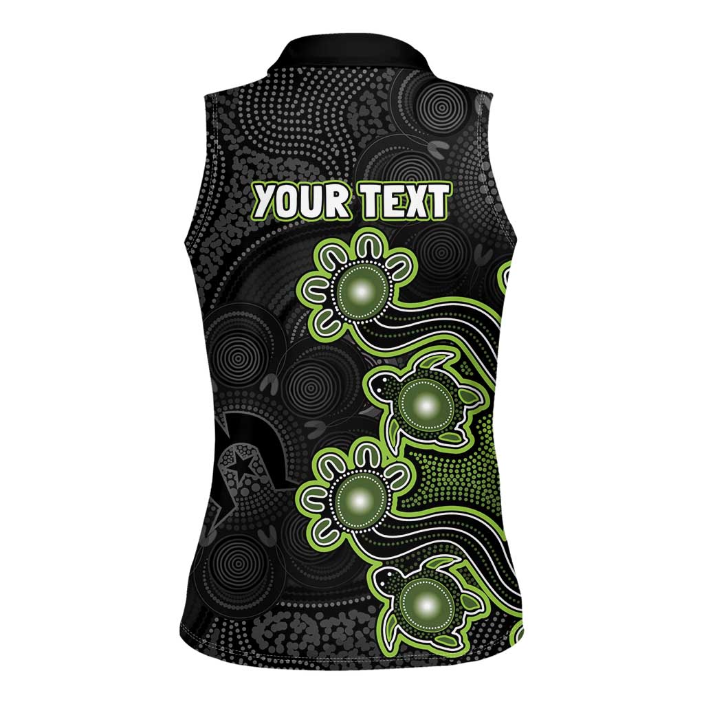 Personalised Sydney Thunder NAIDOC Week 2026 Women Sleeveless Polo Shirt Sea Turtles Aboriginal Art