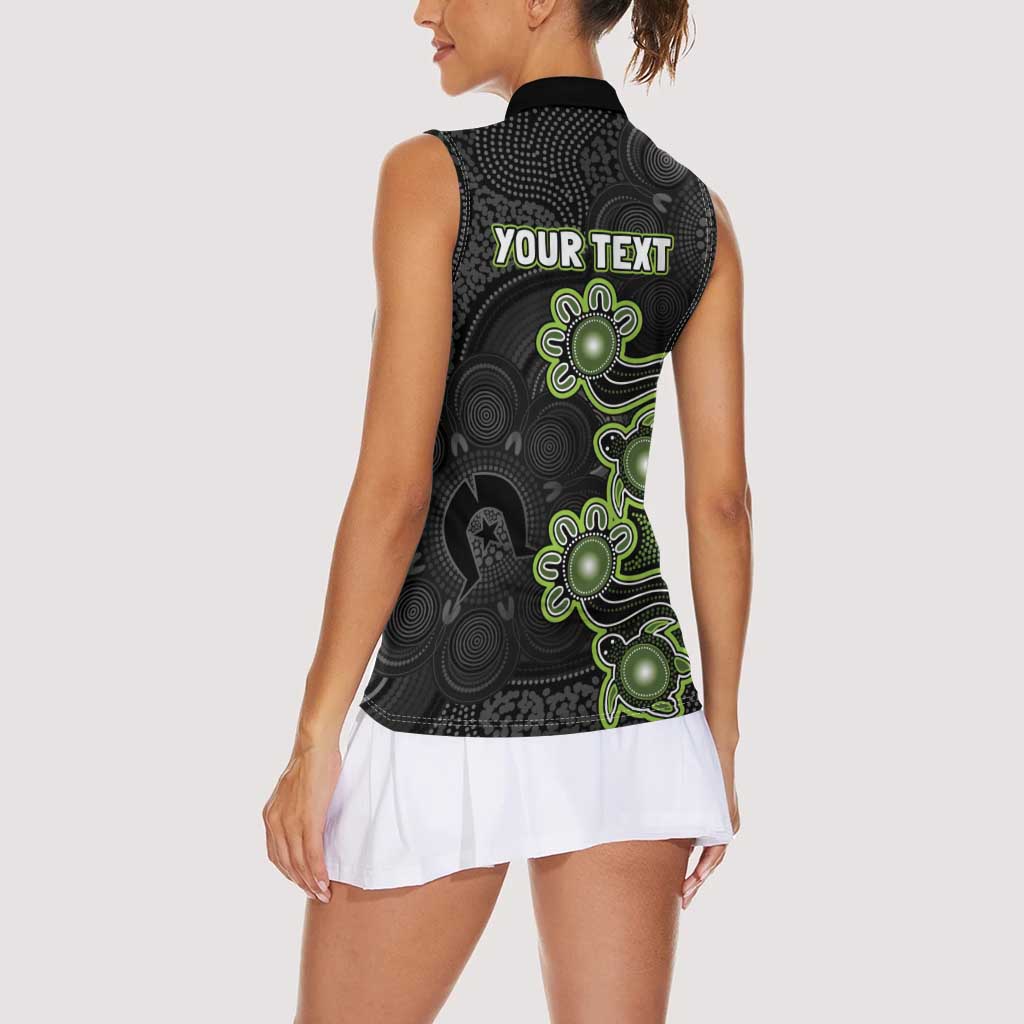 Personalised Sydney Thunder NAIDOC Week 2026 Women Sleeveless Polo Shirt Sea Turtles Aboriginal Art