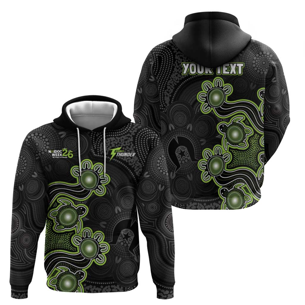 Personalised Sydney Thunder NAIDOC Week 2026 Zip Hoodie Sea Turtles Aboriginal Art